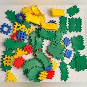 Little Tikes Wee Waffle Vintage Colourful Building Blocks Set 80s 90s Toy Tracks